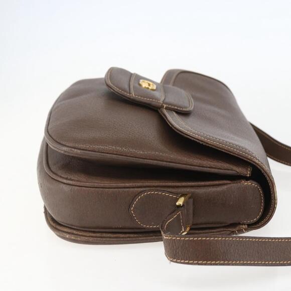 GUCCI Shoulder Bag Leather Brown Gold 001 116 0912 Auth 157232 - Picture 4 of 16